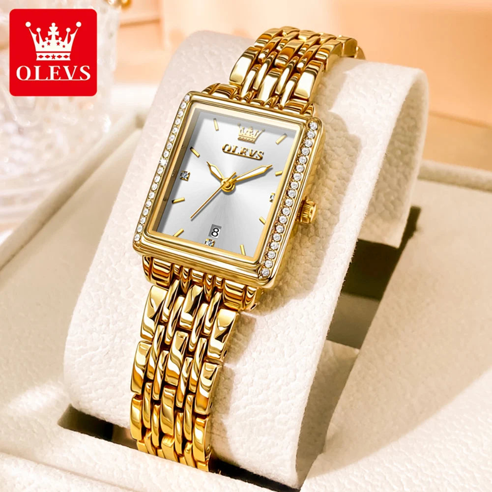 OLEVS 9995 Women's Waterproof Luminous Golden Light luxury Wristwatch