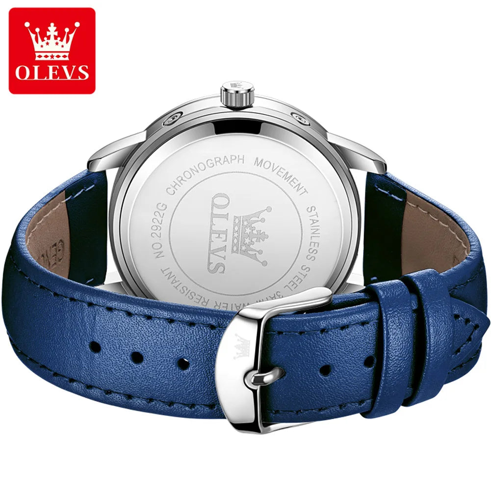 OLEVS Men's Classic Three Small Dials Multifunctions Chronograph Waterproof