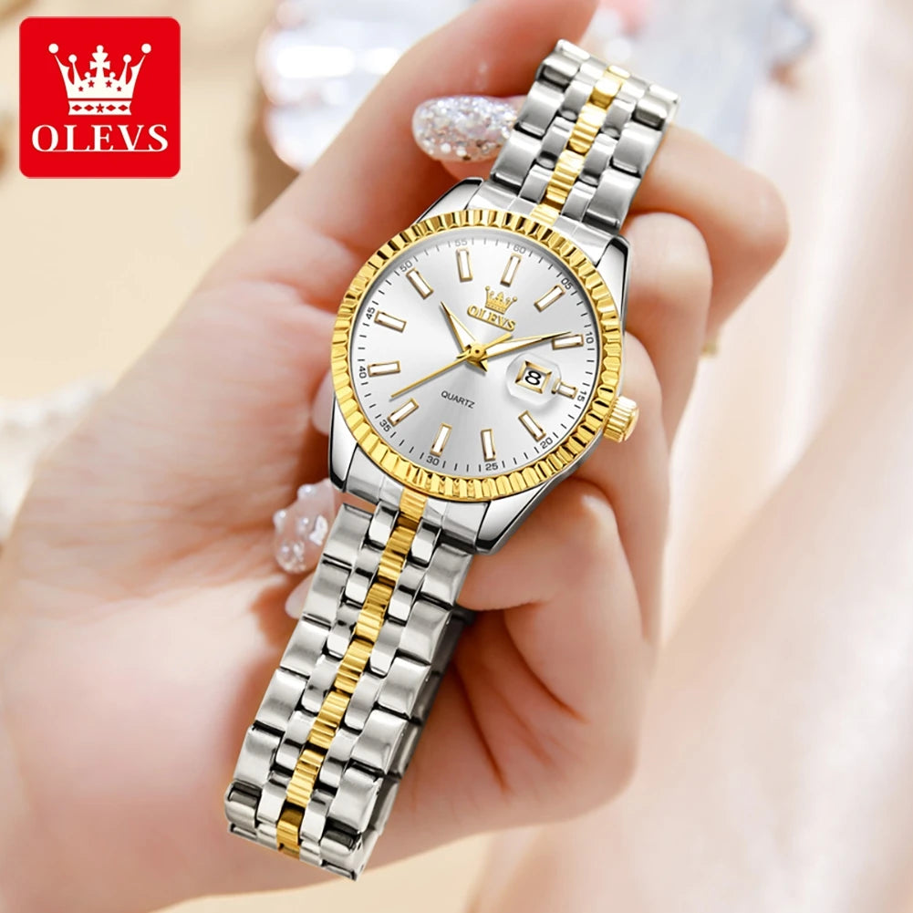 OLEVS 5593 Women's Luxury Journal Magnifying glass Waterproof Luminous