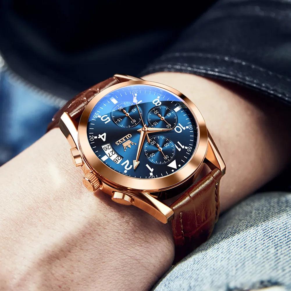 OLEVS 2878 Luxury Waterproof Luminous Quartz Wrist watch for Men Relogio