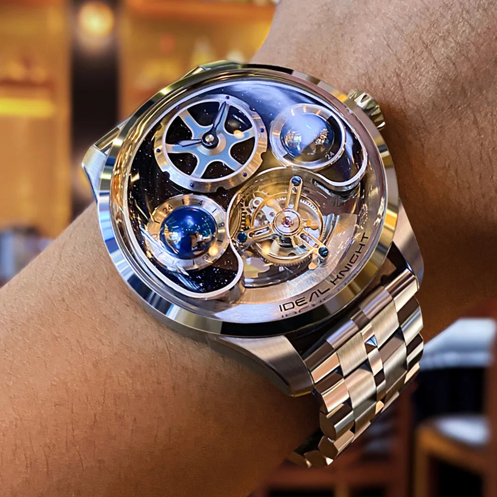 OLEVS 8606 Luxury Men's Advanced Tourbillon Waterproof Luminous Dual