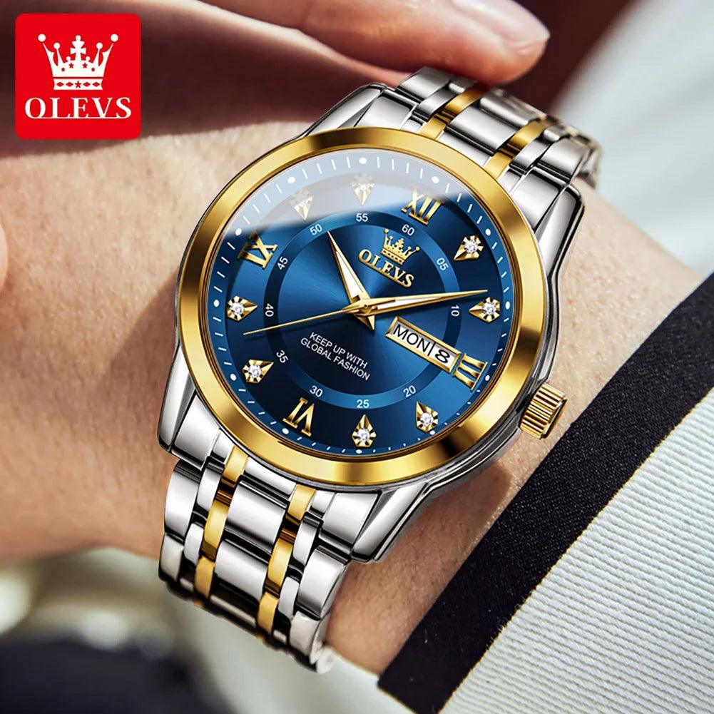 OLEVS 5513 Fashion Gold Stainless Steel Watch