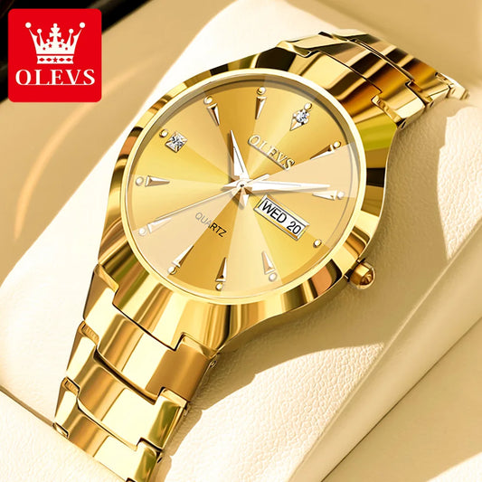 OLEVS 8697 Men's Waterproof Tungsten Steel Case Luminous