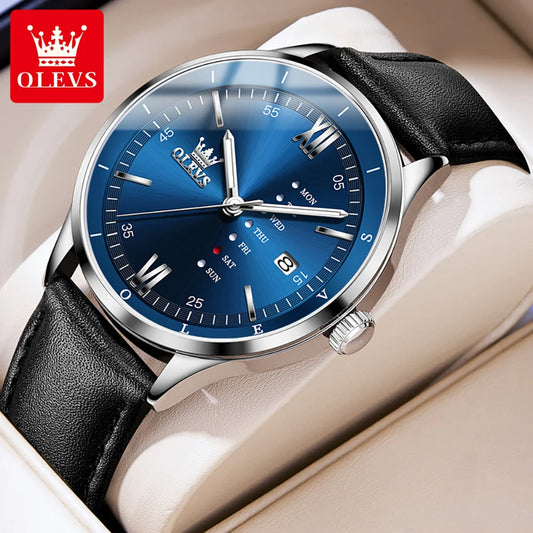 OLEVS Men's Minimalist Fashionable Waterproof Luminous