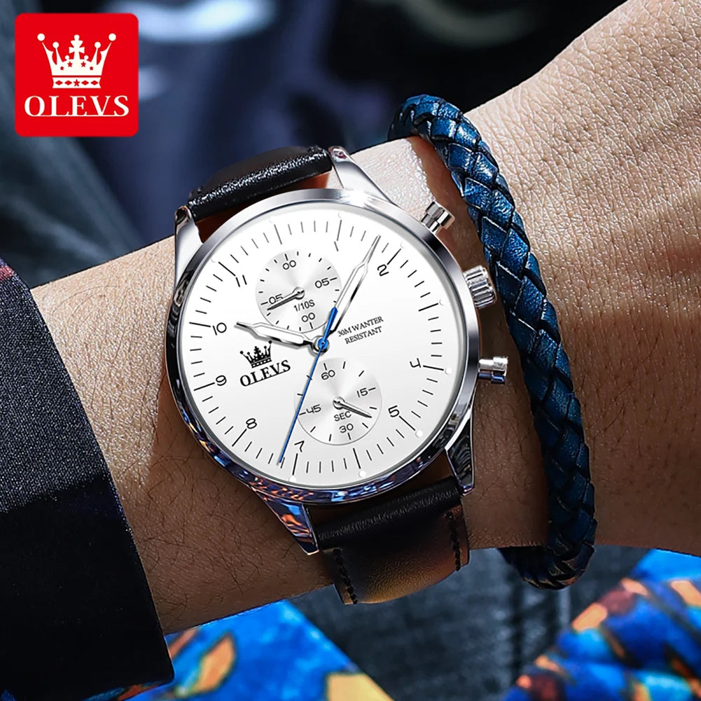 OLEVS 2880 Men's Chronograph Waterproof Luminous Date Casual Luxury