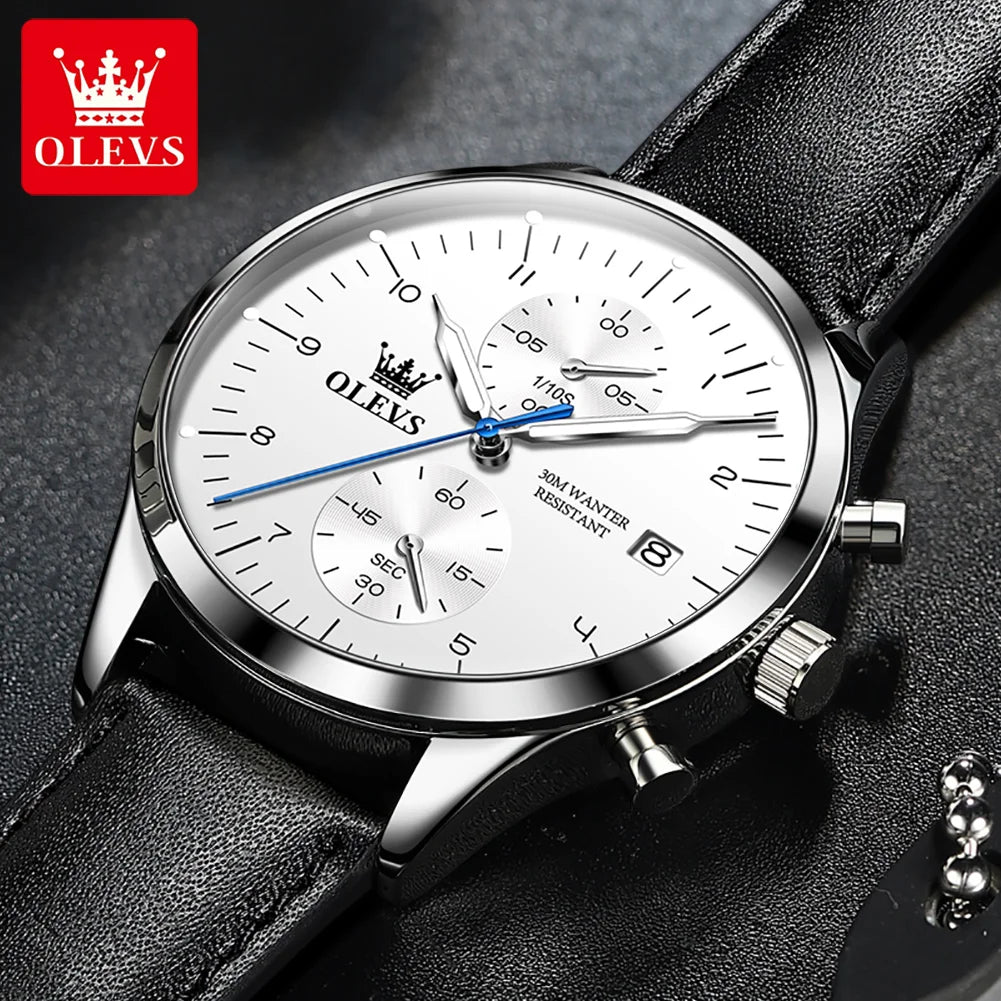 OLEVS 2880 Men's Chronograph Waterproof Luminous Date Casual Luxury