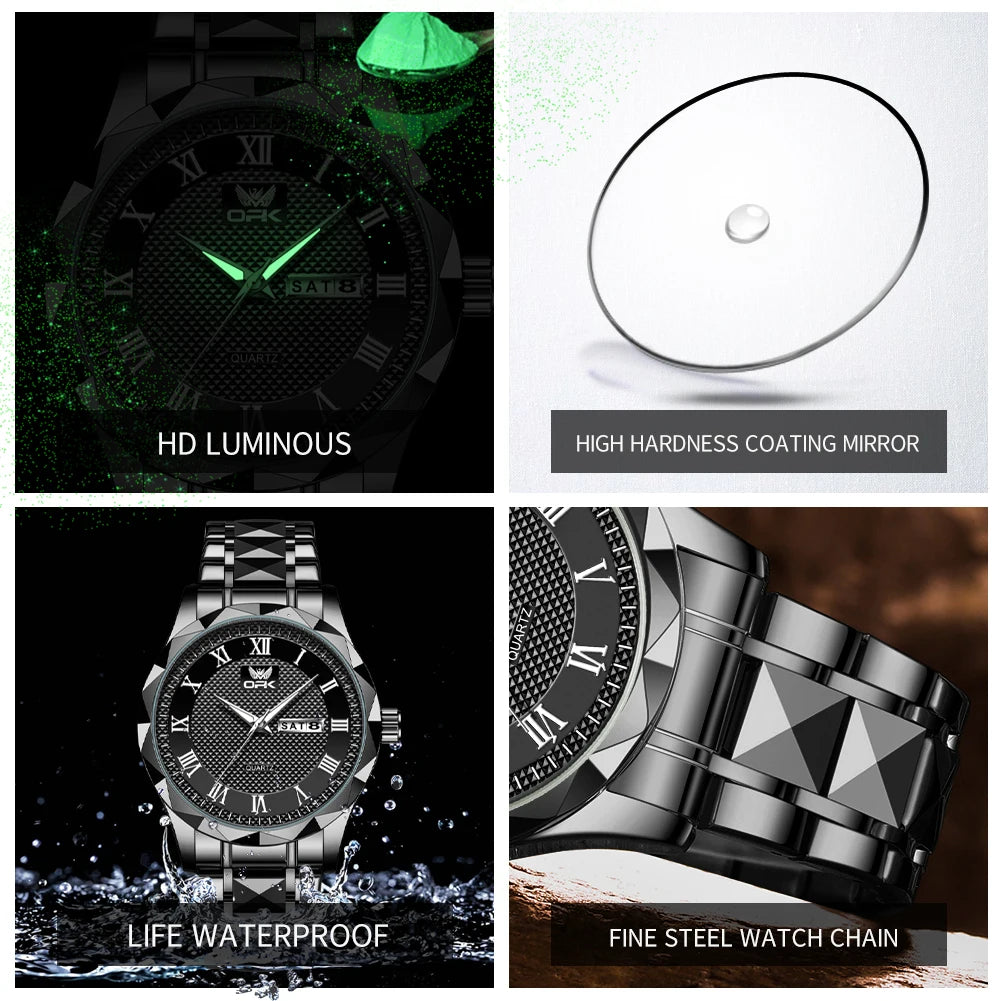 OPK 8166 Men's Grid dial reloj