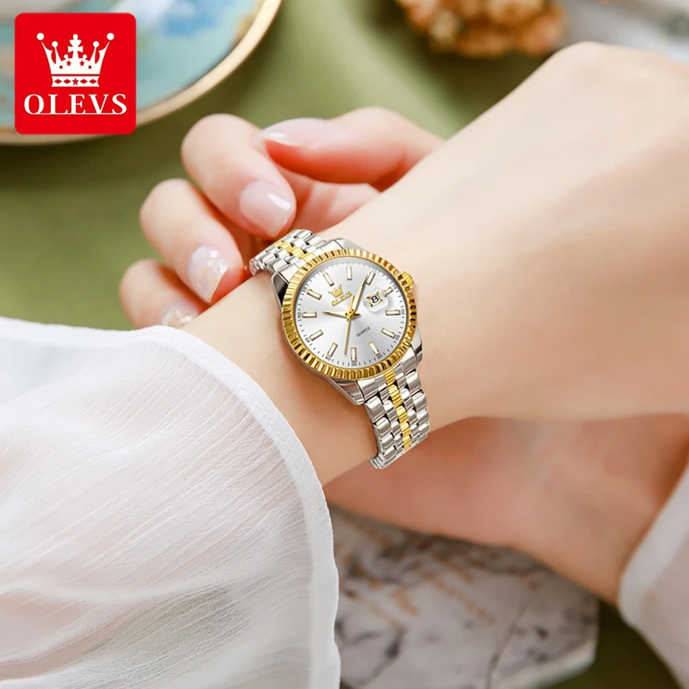 OLEVS 5593 Women's Luxury Journal Magnifying glass Waterproof Luminous