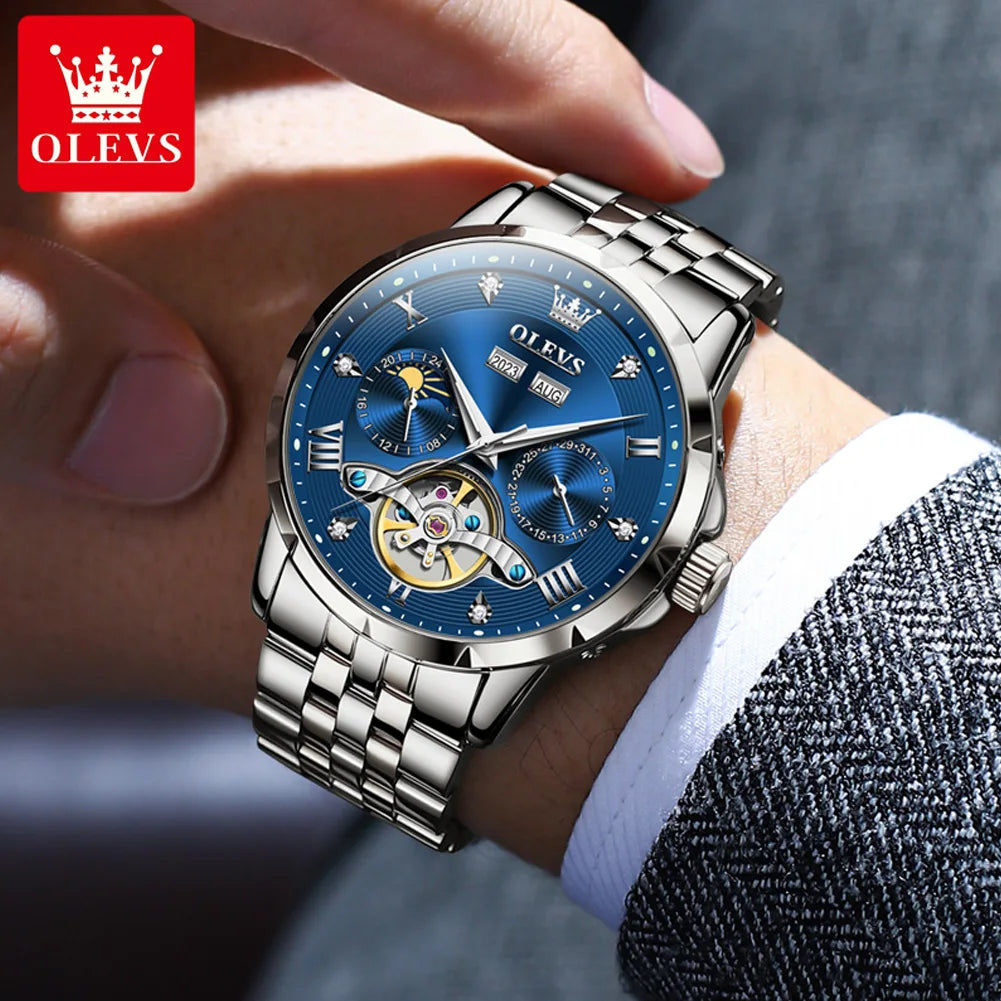 OLEVS 6691 Men's Perpetual Calendar Moon Phase