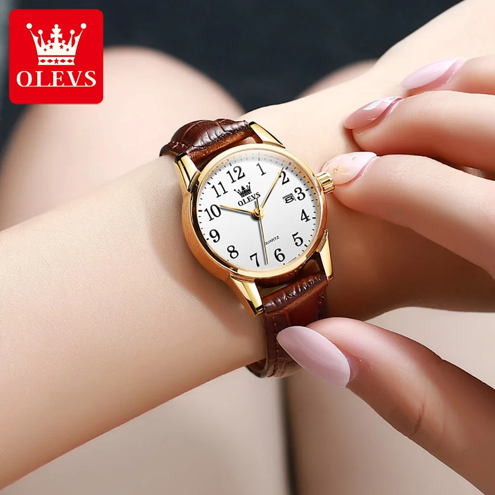 OLEVS 5566 Quartz Waterproof GMT Sports Women Ultrathin Wristwatch