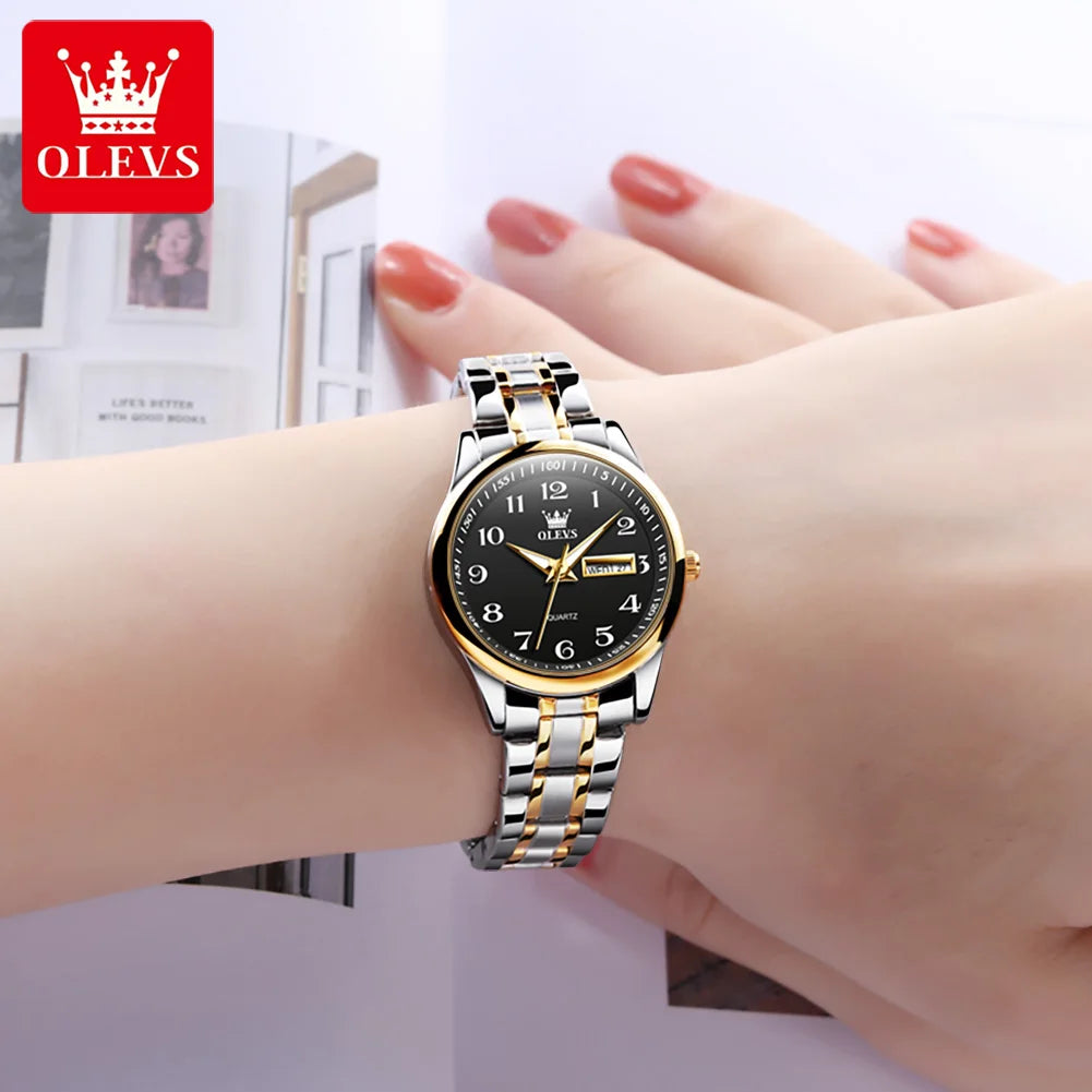 OLEVS 5567 Waterproof Luminous Watch for Ladies with Arabic Numerals Dial