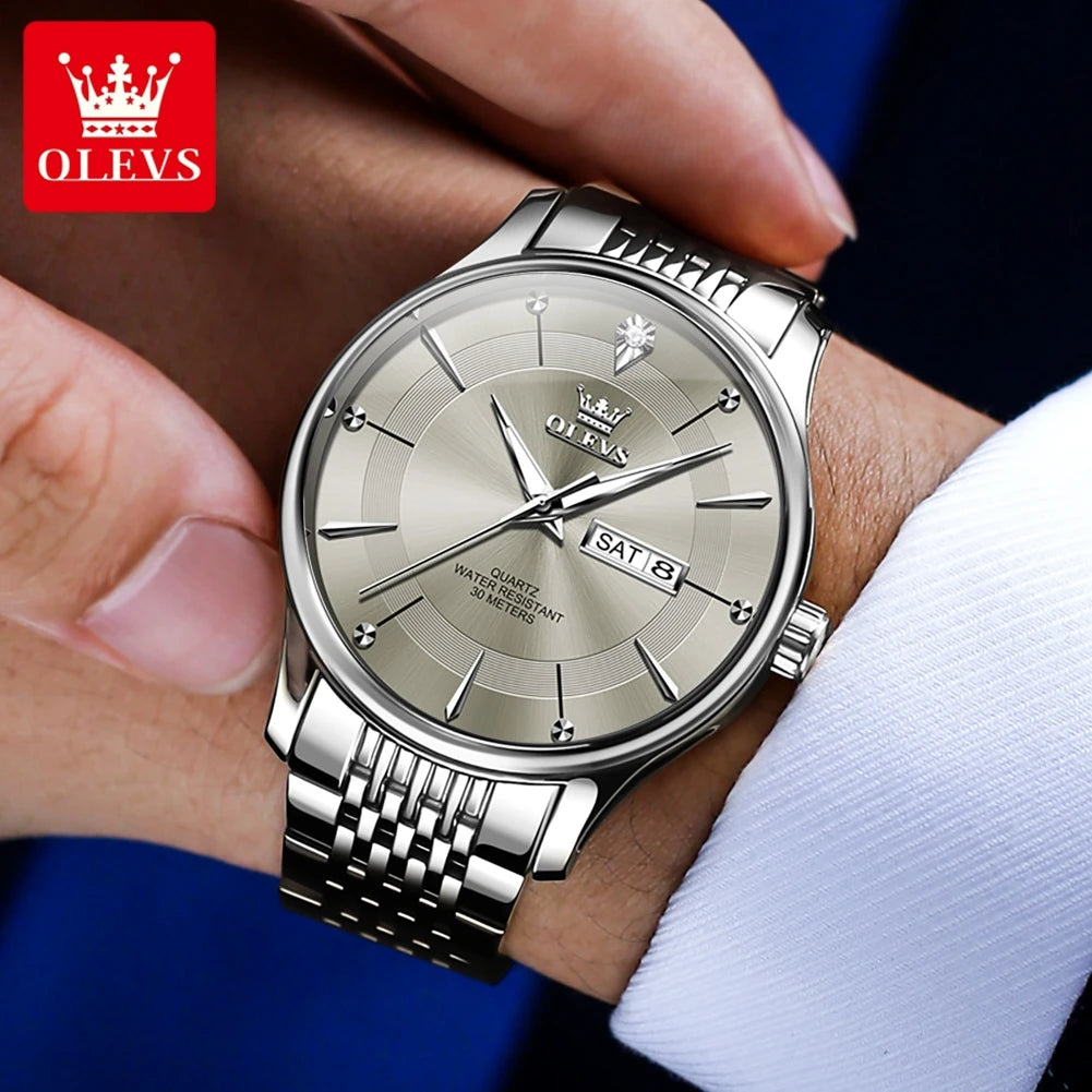 OLEVS 9908 Men's Luminous Hands Date