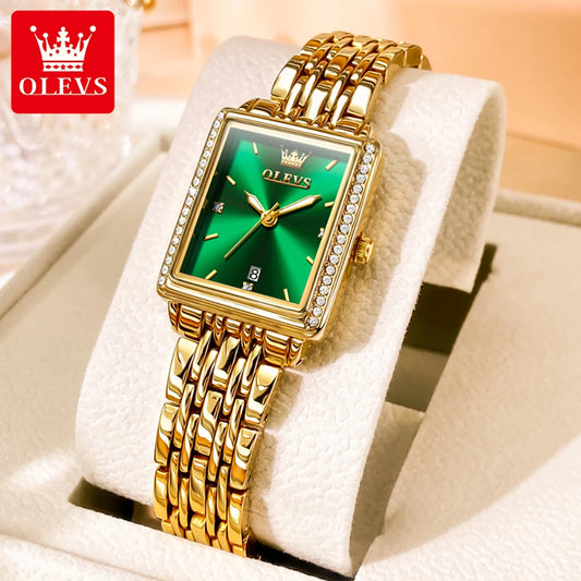 OLEVS 9995 Women's Waterproof Luminous Golden Light luxury Wristwatch