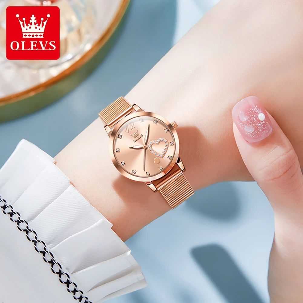 OLEVS 5189 Women's Casual Waterproof Luminous Stainless Steel Watch