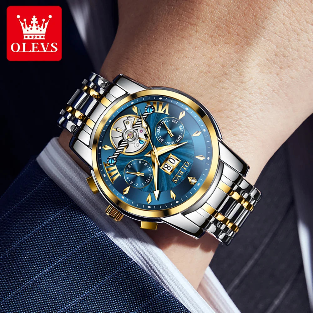 OLEVS 9965 Men's Hollow Out Year Moon