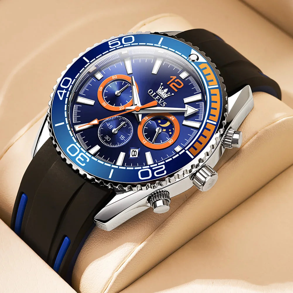 OLEVS Sport Waterproof Noctilucent For Men Clock Relogio Masculino