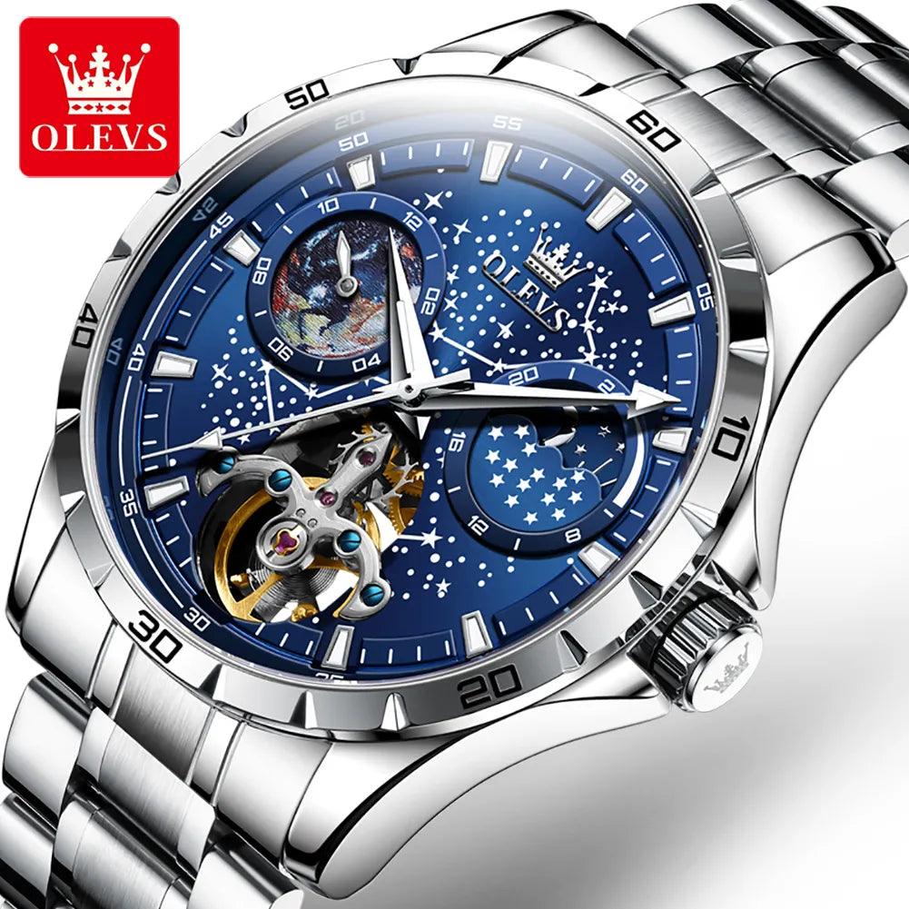 OLEVS 6689 Men's Waterproof Multifunctional Luminous Fully Mechanical