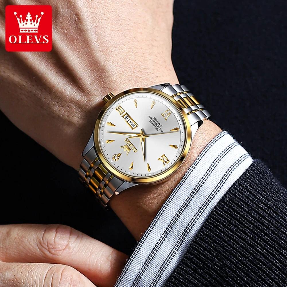 OLEVS 9956 Waterproof Mechanical Luminous Wristwatch