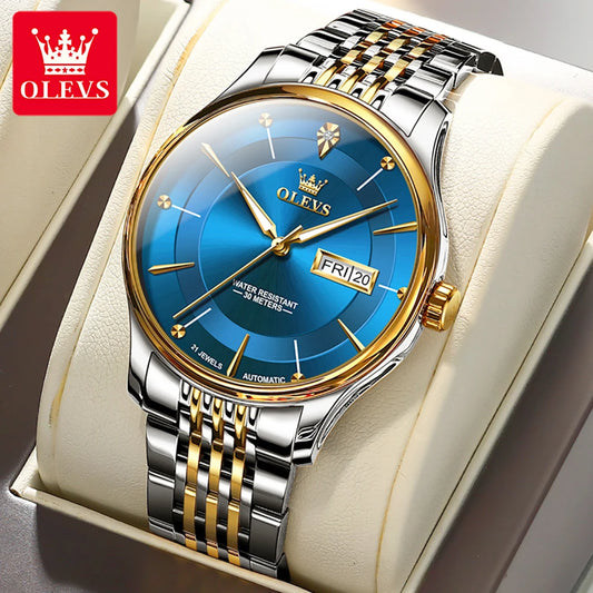 OLEVS 9927 Men's Classics Original Waterproof Luminous Week Date