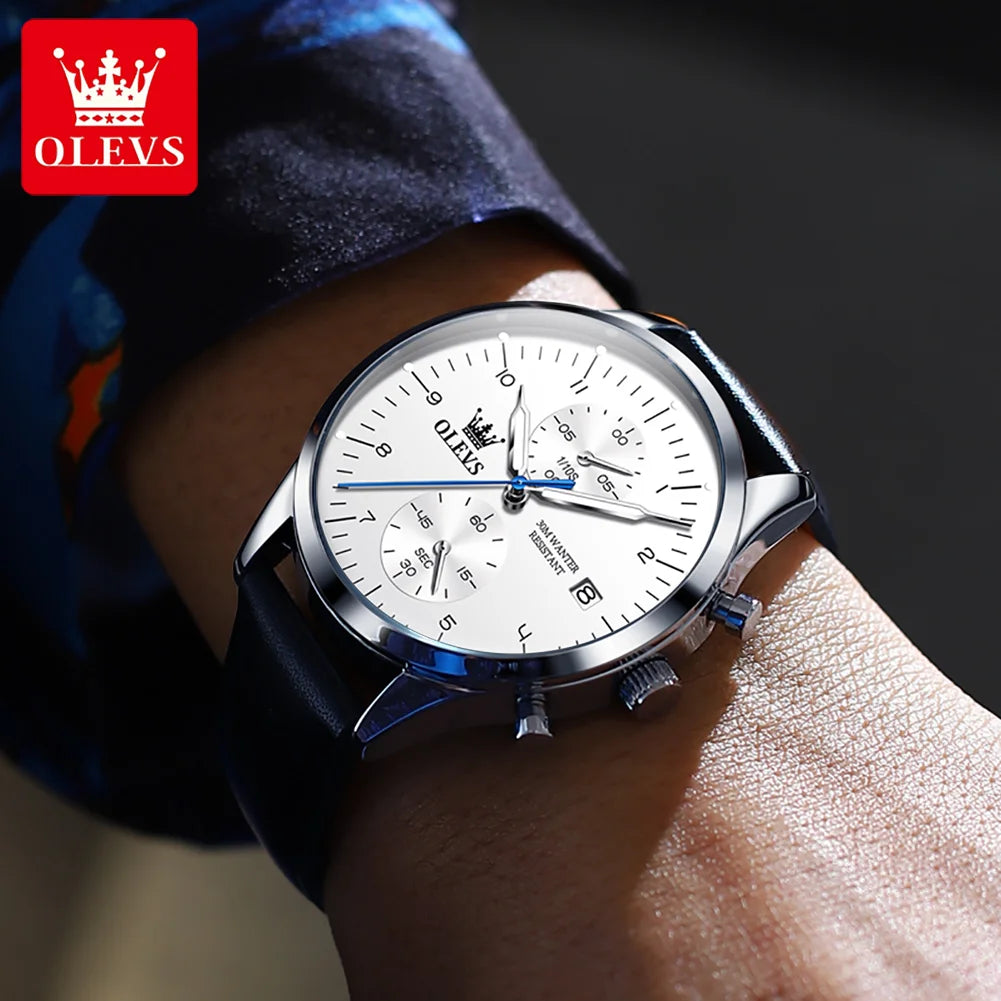 OLEVS 2880 Men's Chronograph Waterproof Luminous Date Casual Luxury