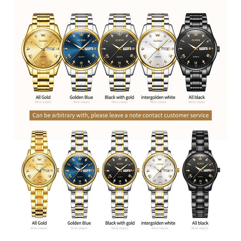 5563 Couple Luminous Set Roman Numeral Dial