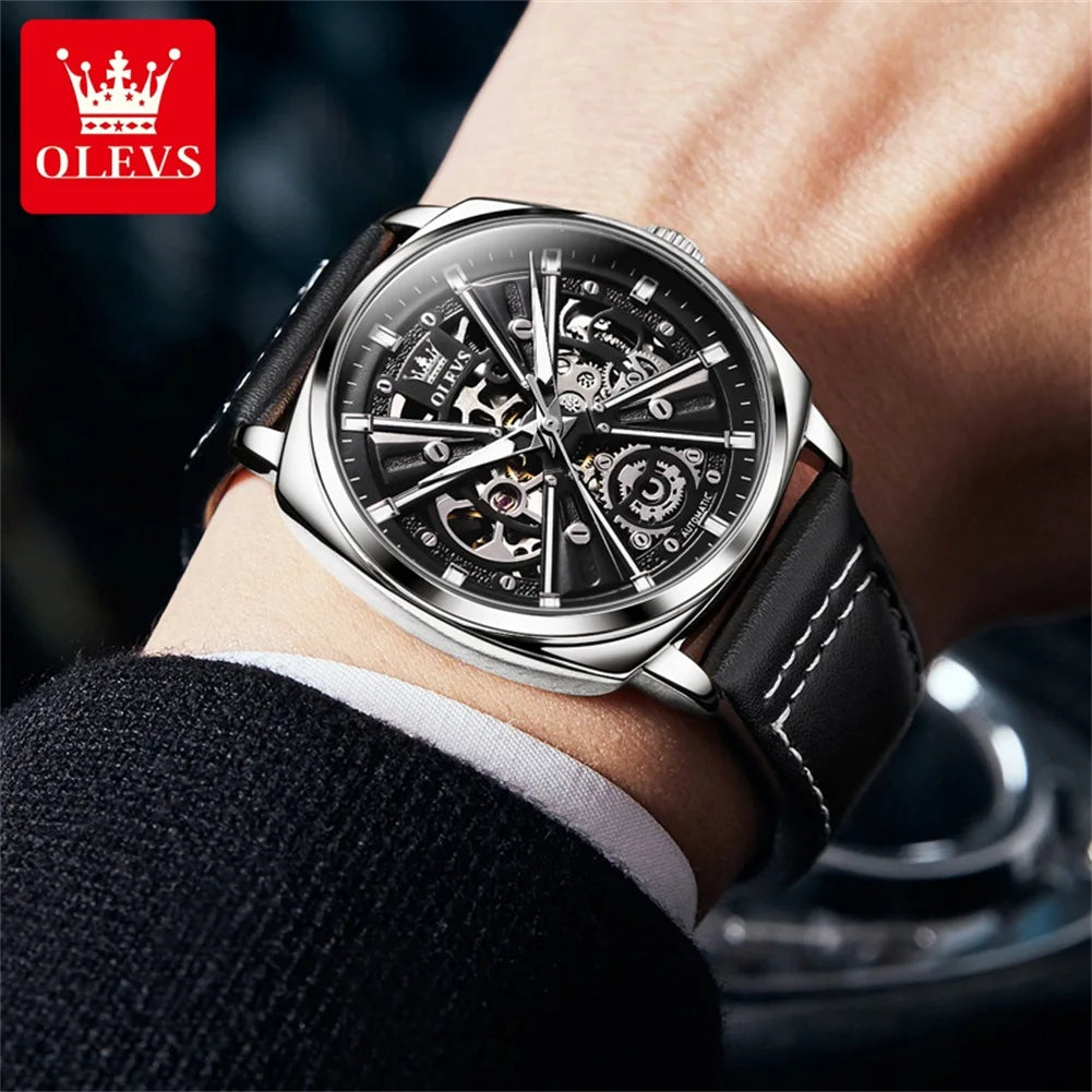 OLEVS 6685 Men's Hollow Out Style Ruby Waterproof Luminous Anti-Seismic