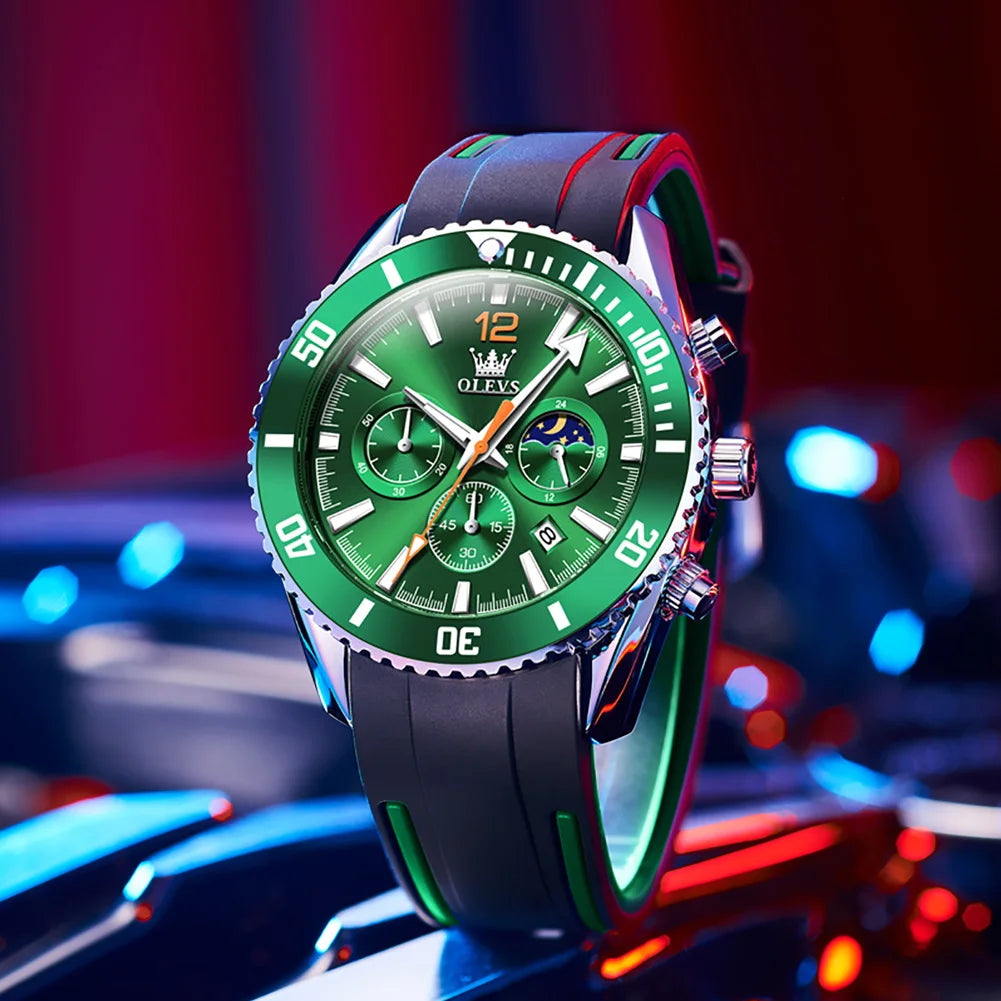 OLEVS Sport Waterproof Noctilucent For Men Clock Relogio Masculino