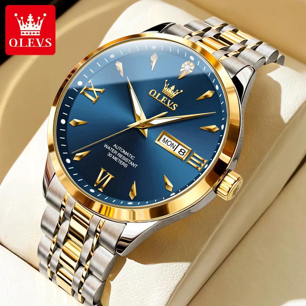 OLEVS 9956 Waterproof Mechanical Luminous Wristwatch