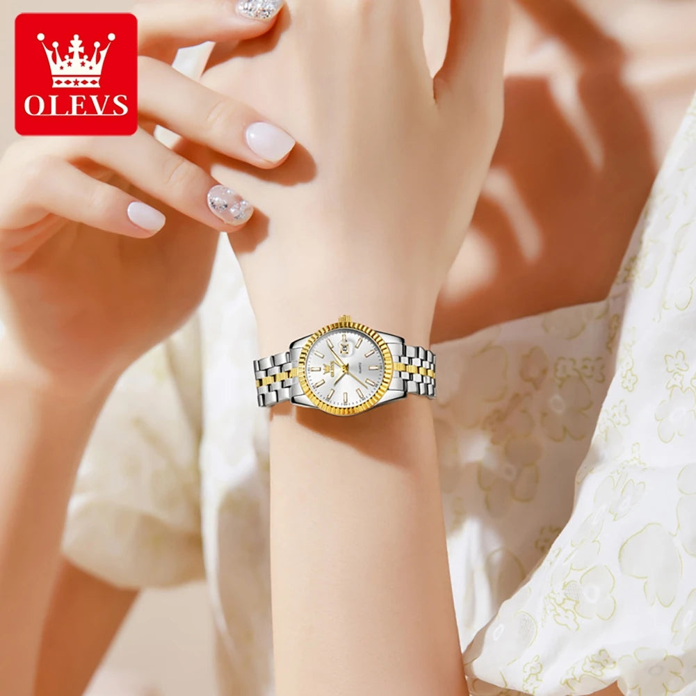 OLEVS 5593 Women's Luxury Journal Magnifying glass Waterproof Luminous