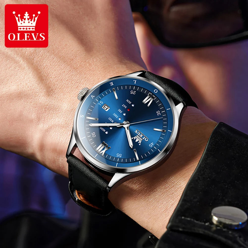 OLEVS Men's Minimalist Fashionable Waterproof Luminous