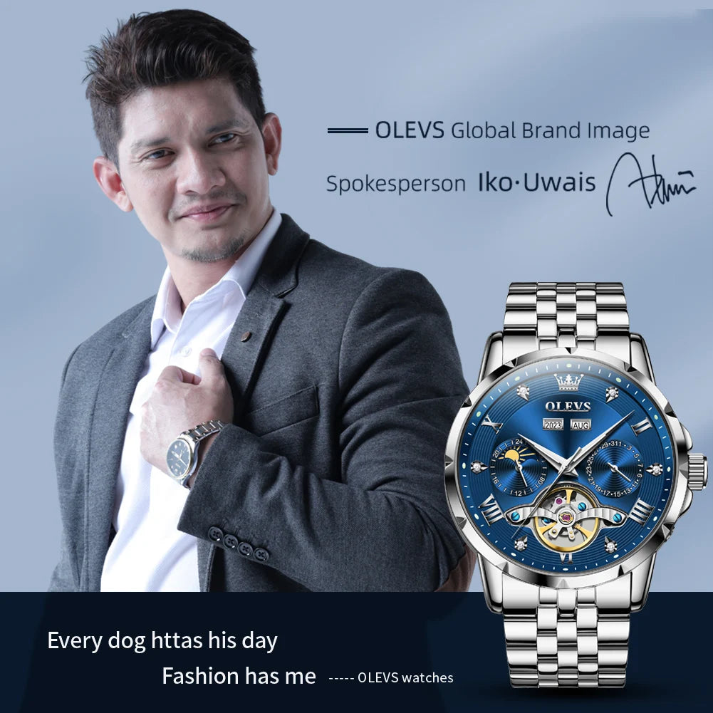 OLEVS 6691 Men's Perpetual Calendar Moon Phase