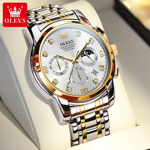 2889 Multifunction Quartz Stainless Steel Luminous Chronograph