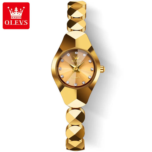 OLEVS 7007 Women's Mirror Diamond Scale Tungsten Steel Watch