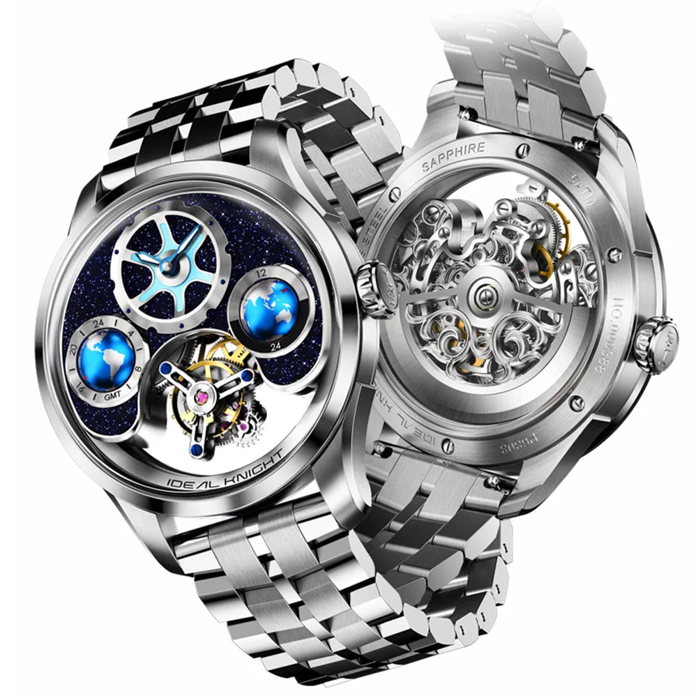 OLEVS 8606 Luxury Men's Advanced Tourbillon Waterproof Luminous Dual