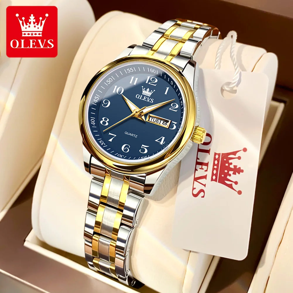 OLEVS 5567 Waterproof Luminous Watch for Ladies with Arabic Numerals Dial
