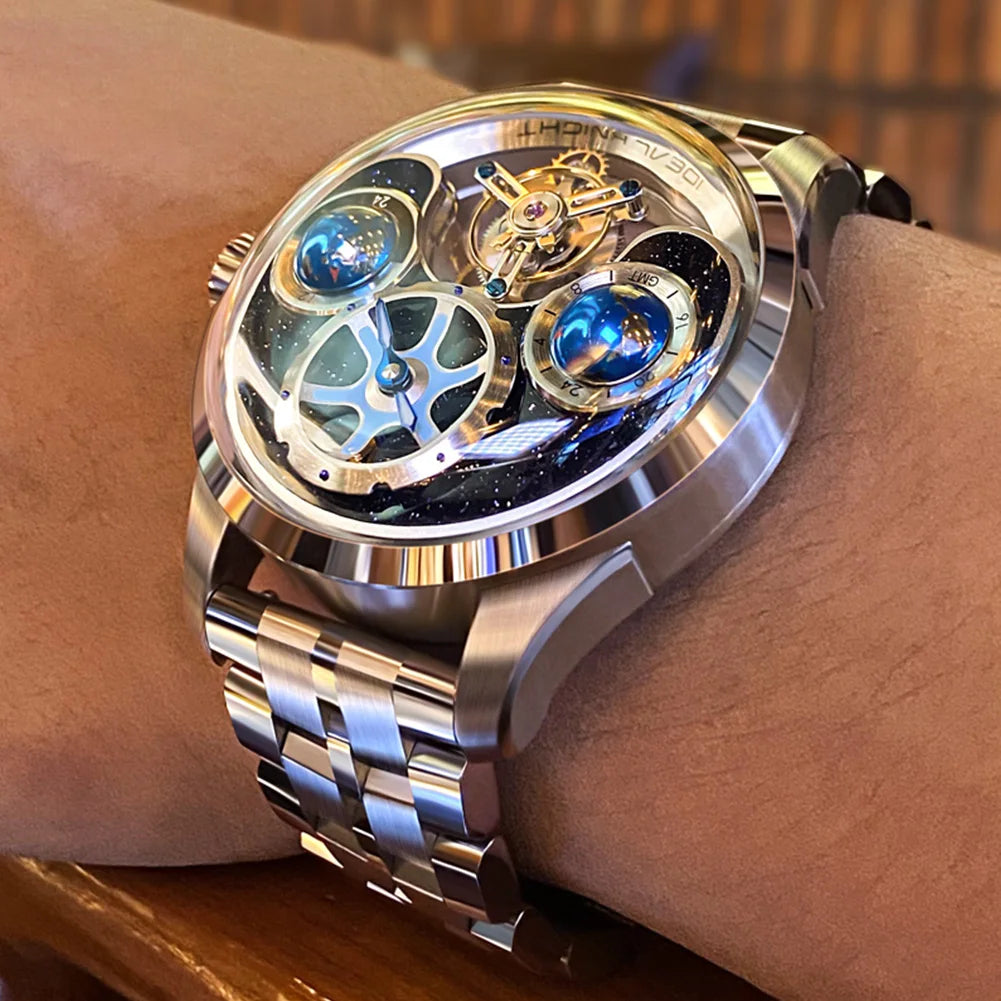 OLEVS 8606 Luxury Men's Advanced Tourbillon Waterproof Luminous Dual