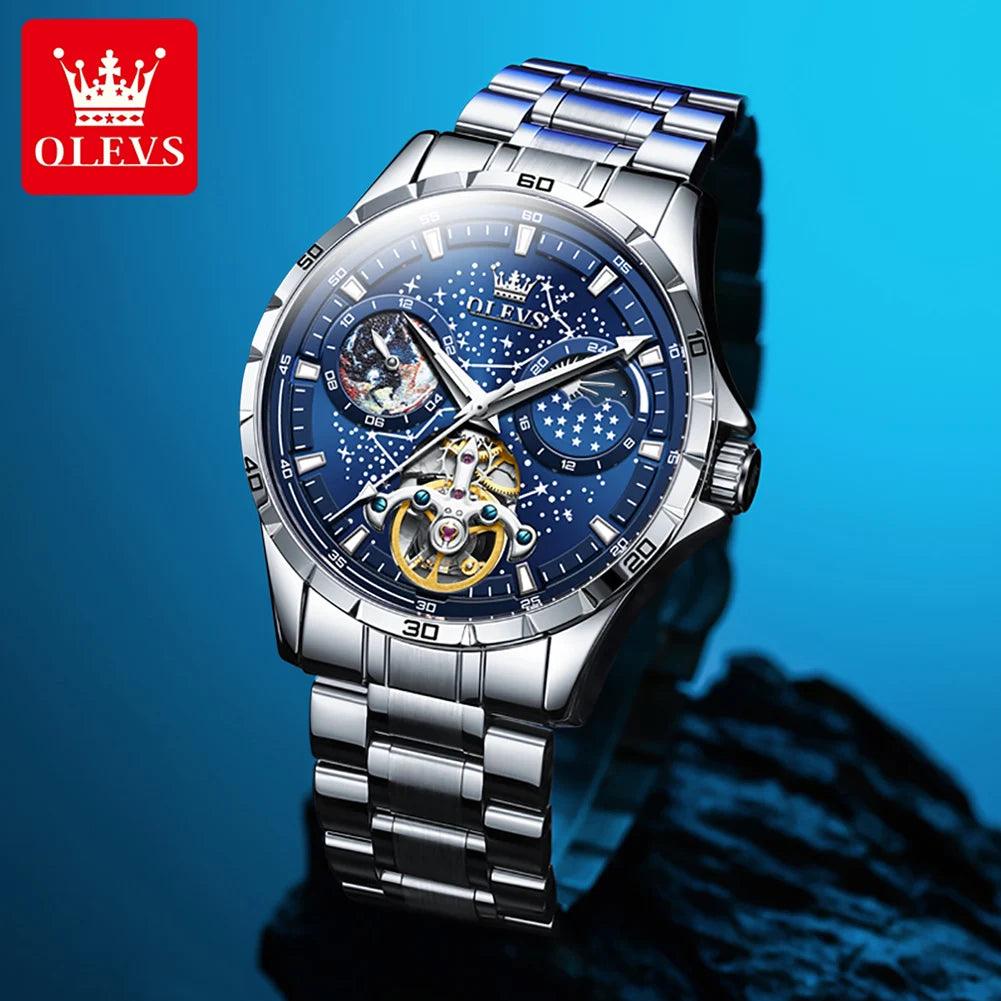 OLEVS 6689 Men's Waterproof Multifunctional Luminous Fully Mechanical