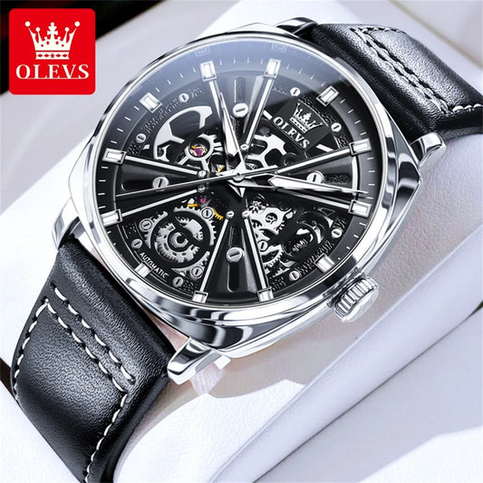 OLEVS 6685 Men's Hollow Out Style Ruby Waterproof Luminous Anti-Seismic