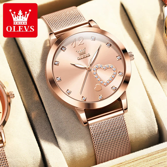 OLEVS 5189 Women's Casual Waterproof Luminous Stainless Steel Watch