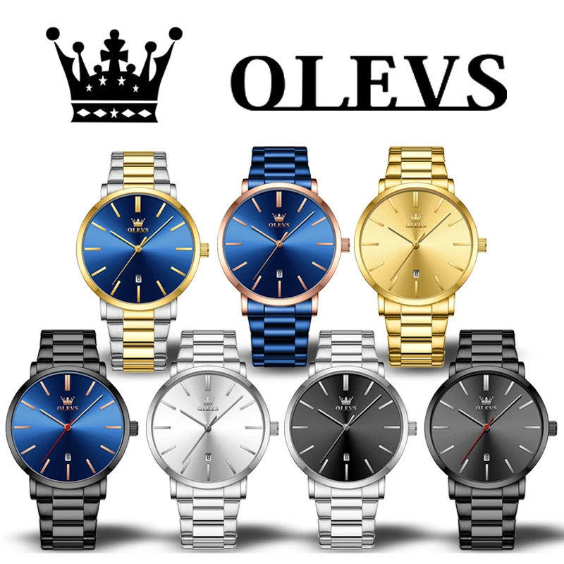 OLEVS TY701 Classic Simple Waterproof Stainless Steel