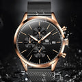 Chronograph Men's 42mm Dial Stainless Steel Mesh Strap Watch