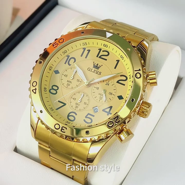 OLEVS 9969 Large Digital Dial Original Waterproof Wristwatch Luminous