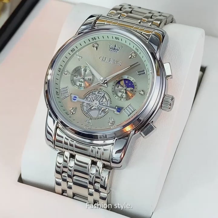 OLEVS 2856 Classic Multifunctional Fltwheel Chronograph