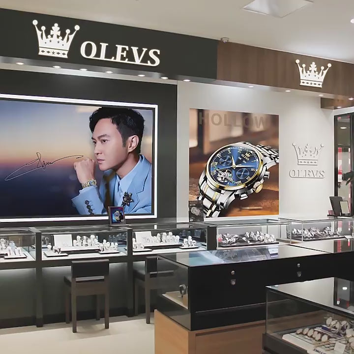 OLEVS 2867 Waterproof Quartz Stainless Steel Luminous